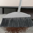 thumbnail image 1 of Raindrops Gray Plastic Angle Broom with Comfortable Handle for Home Floor Cleaning and Pet Hair, 1 of 7