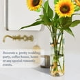thumbnail image 4 of Clear Flower Vase Centerpieces Plastic Cylindrical Vases Home Wedding Decor 4"x12" Cartoon Birds and Dots, 4 of 6
