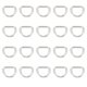 thumbnail image 1 of 100 Pcs Tote Purse Diy Patchwork Buckle Metal Round Wire D Buckle Metal Hoop Locking D- Ring, 1 of 2