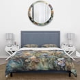 thumbnail image 3 of Designart "Lavender Emerald Floral Elegance I" Floral Irises Bedding Covert Set - Irises Purple Floral Bed Set With 1 Sham, 3 of 6