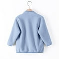 thumbnail image 3 of IVEYRTF Boys Girls Stand Collar Fleece Jacket Plush-Lined Lightweight Long Sleeve Fall Winter Comfortable Soft Outerwear Everyday Tops for Kids 3-14 Years(Blue,4 Years), 3 of 9