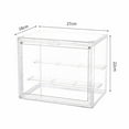 Clear Acrylic Display Case 3 Tier Display Shelf With 2 Movable Plates Stackable Showcase With