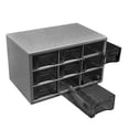 thumbnail image 2 of Organizador De Escritorio Pequeño De 3 Niveles, Caja De Almacenamiento De Escritorio Apilable De Ahorro De Espacio Suministros De Oficina De Tamaño Portátil 9 Cajones Caja De, 2 of 8
