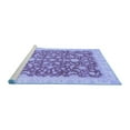 thumbnail image 2 of Ahgly Company Machine Washable Indoor Rectangle Oriental Blue Traditional Area Rugs, 7' x 9', 2 of 4