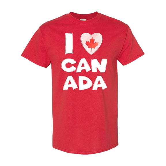 Inktastic I Love Canada Heart with Maple Leaf T-Shirt