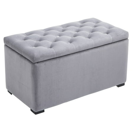 - HomCom Tufted Microfiber 3 Piece Storage Bench Ottoman Set