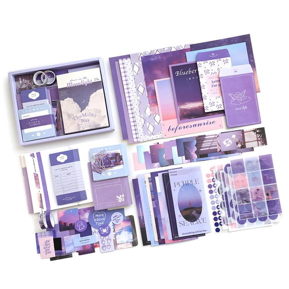Vintage Scrapbook Kits Scrapbook Paper Background Paper Tape Sticker Journaling Supplies for Scrapbook Enthusiasts