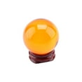 thumbnail image 2 of Ball Amber  Ball  Sphere  Ball Sphere Craft Collection 1Pc Asian Rare Natural Quartz Amber Color  Healing Ball Sphere 40mm+Stand, 2 of 8
