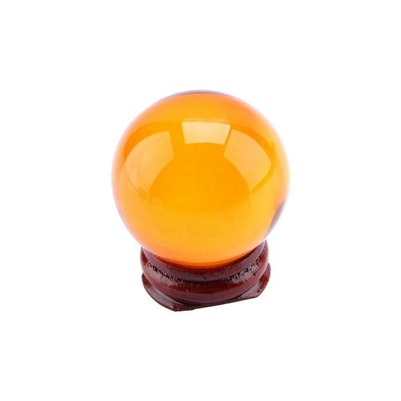 Amber Ball Sphere Ball With Stand Craft Collection 1Pc Asian Rare Natural Quartz Amber Color Healing Ball Sphere 40mm+Stand