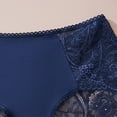 thumbnail image 4 of Period Panties Women Fashion Women's Lace Solid Stretch Panties High Waist Underpants Panties Briefs Lace Underwear Navy S, 4 of 4