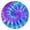 Purple Blue Tie-1, variant on Colorful Rainbow Tie Dye Spiral Pattern Round Fitted Tablecloth with Elastic Edge,Dining Table Cover Waterproof,Outdoor Round Tablecloth for Camping,Dining,Indoor and Outdoor