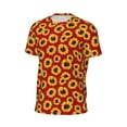 thumbnail image 6 of Wukai Sunflowers On Red Print Men's Short-Sleeved Mesh T-Shirt,Quick-Dry Short Sleeve Workout T-Shirt-4X-Large, 6 of 8