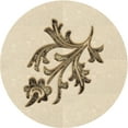 thumbnail image 1 of Ahgly Company Tapis Rond Lavable en Machine Intérieur Transitionnel Pérun Brun, 8 Pieds Rond, 1 of 7