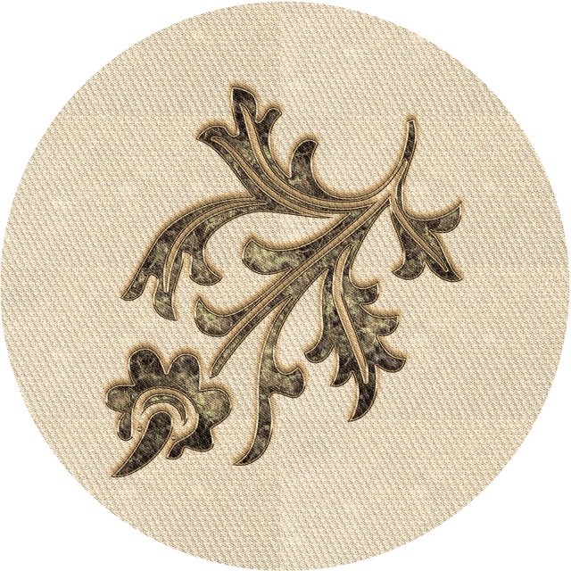 Ahgly Company Tapis Rond Lavable en Machine Intérieur Transitionnel Pérun Brun, 8 Pieds Rond