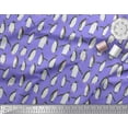 thumbnail image 3 of Soimoi Purple Cotton Duck Fabric Penguin Ocean Print Fabric by the Yard 56 Inch Wide, 3 of 3