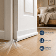 thumbnail image 2 of Door Draft Stopper, Under Door Windproof Noise Reduction Draft Stopper, Thermal Insulation Door Bottom Seal Strip, Air Leak Guard Gap Filler for Bedroom, Living Room, AC Room & Home Door Sealing, 2 of 6