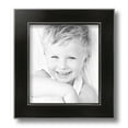 thumbnail image 2 of ArtToFrames 8" x 9" Honors Black with Silver Picture Frame, 8x9 inch Black Wood Poster Frame (WOM-5157),  Pack, 2 of 7