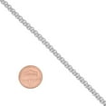 thumbnail image 2 of 3mm Solid .925 Sterling Silver Flat Bismark Choker Chain Necklace, 16 inches, 2 of 7