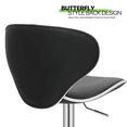thumbnail image 6 of Magshion PU Leather Adjustable Swivel Dinning Counter Bar Stools Chrome Curved Seat Chair Set of 4 Black, 6 of 9