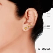 Studex Sterilized Piercing Earrings, Stainless Steel, 12 Count