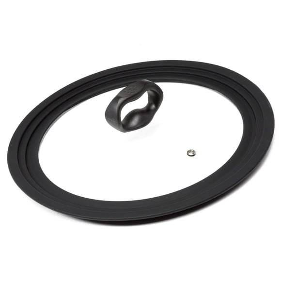 Ecolution Tapa universal para ollas y sartenes Se adapta a utensilios de cocina de 9,5 a 12 pulgadas Tapa de repuesto de vidrio templado con borde de silicona resistente al calor Apto para lavavajilla