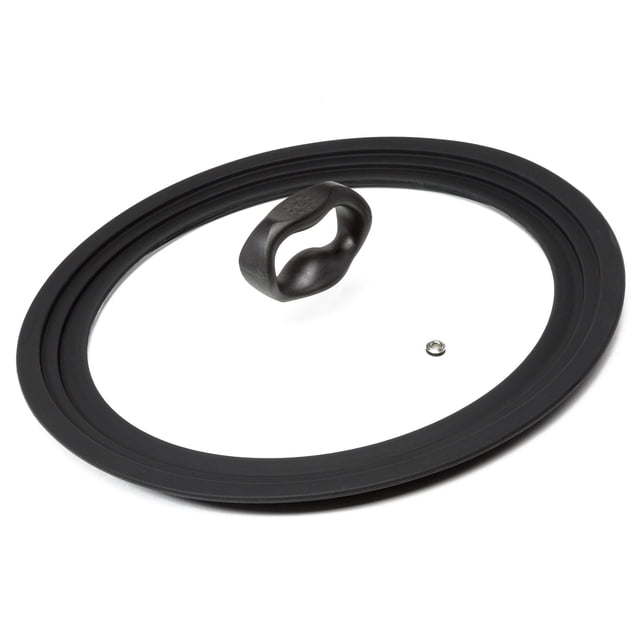 Ecolution Tapa universal para ollas y sartenes Se adapta a utensilios de cocina de 9,5 a 12 pulgadas Tapa de repuesto de vidrio templado con borde de silicona resistente al calor Apto para lavavajilla