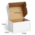 thumbnail image 2 of Cajas de envío Poever de 15 x 10 x 7 cm, tamaño pequeño, 25 unidades, color blanco, 2 of 8