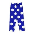 thumbnail image 4 of Balery Blue And White Polka Dot print Women's Pajama Pants,Ultra Lightweight Pjs,Lounge Pant-Small, 4 of 9