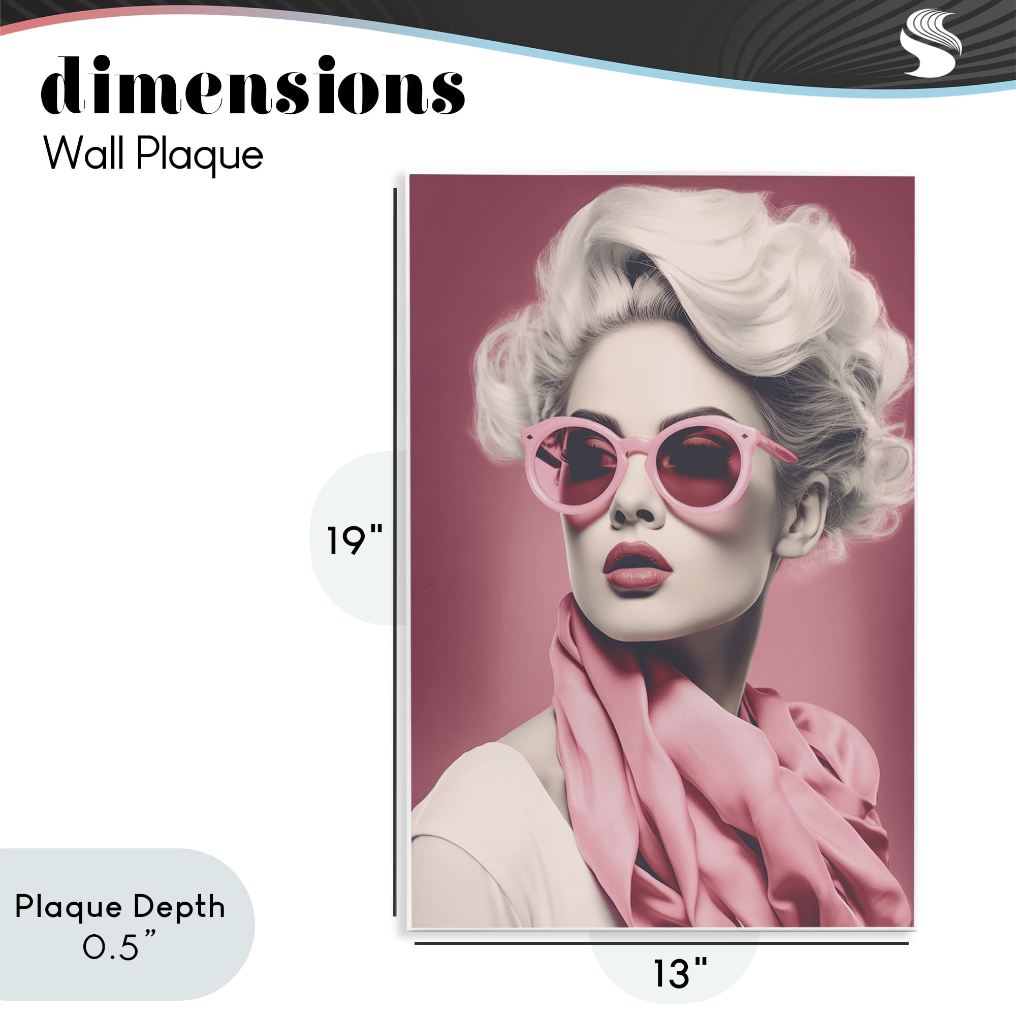 Stupell Industries Iconic Retro Chic Portrait Wall Plaque Art, design by Andrea Haase