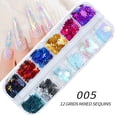thumbnail image 1 of PVCS Nail Sequin Nail Gold And Silver Heart Letter Patch Set, 1 of 3