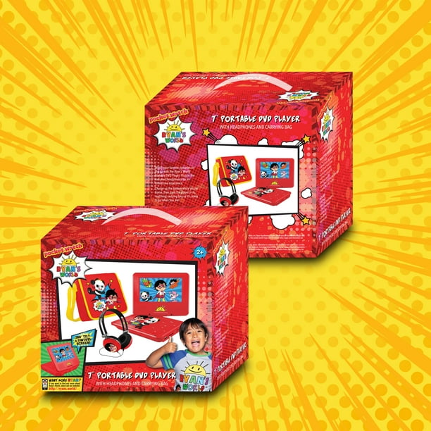 Ryan's World 7 inch Portable DVD Player with Matching Headphones