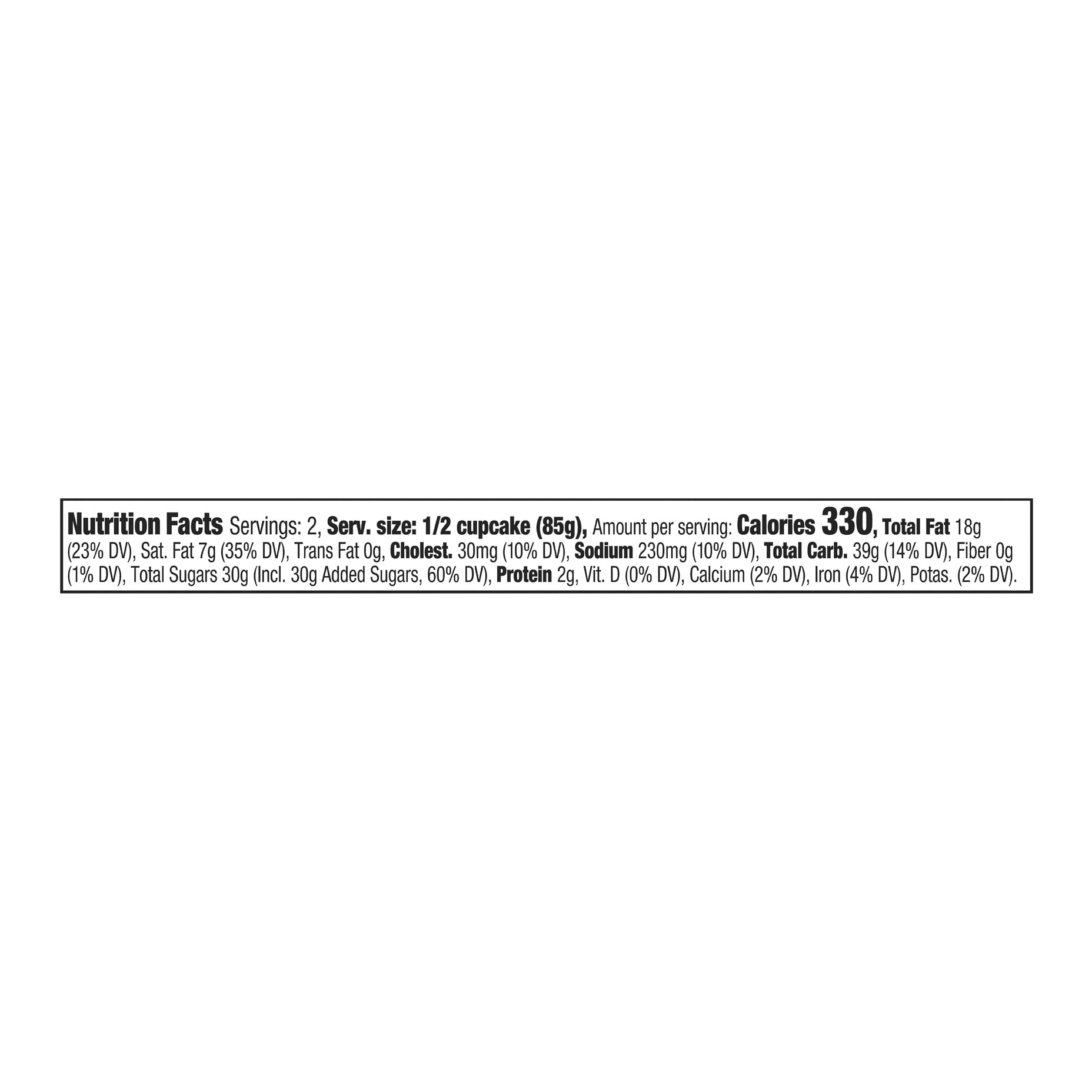 Marketside Gourmet Vanilla Cupcake with Strawberry Fruit Filling, 6 oz