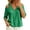 Green05, variant on T Shirts for Women Solid Cold Shoulder Blouse, Deep V Neck Cutout Off Shoulder Three Quarter Sleeve Loose Pullover Shirt Going Out Tops