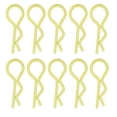 thumbnail image 1 of 10 Uds RC coche Shell Clip RShape Metal cuerpo Clips pines para 1/5 1/6 1/8 1/10 RC coche (Jaune) Jaune, 1 of 8