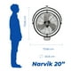 thumbnail image 4 of Ventilador de Pared y Techo Narvik Modelo NA-CW20 20'' con Control Remoto, 4 of 11