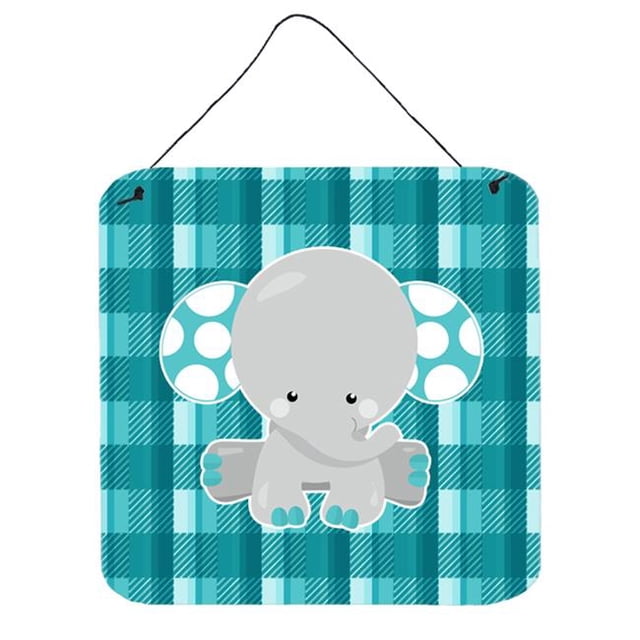 Plaid Elephant Wall or Door Hanging Prints