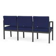 thumbnail image 5 of Lenox Steel Reception Waiting Room 3-Seat Sofa / Charcoal Steel / Blue, 5 of 5