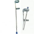 thumbnail image 1 of Walking Cane Folding Elbow Crutches Telescopic Forearm Crutches Adjustable Height Ergonomic Cuff, Aluminum, Lightweight (Silver), 1 of 5