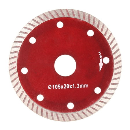 0.5 Diamond Turbo Blade (105*1.3*20mm Diamond Cutting Disc Saw Blade Continuous Turbo Diamond Blade with 8 Cooling Holes 20mm Inner Diameter Ceramic Incising For Angle Grinder Architectural Engineering)