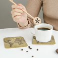 thumbnail image 6 of Balery 4 Pcs Vintage World Mapleather Coasters Set, Drink Table Cup Coasters For Living Room Kitchen Coffee Decor, 6 of 9
