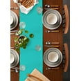 thumbnail image 2 of Ldtrchee Turquoise Table Runner 70 Inches, Modern Pure Turquoise Bed Runner Dresser Scarves Tabletop for Indoor Outdoor Parties/Ceremony/Banquet, 13" x 70", 2 of 8