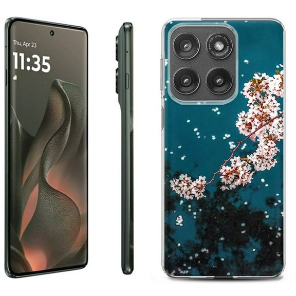 For Motorola Moto Edge 5G 2025 Protective Shockproof Phone Case, by OneToughShield - Night Blossom