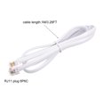 thumbnail image 2 of Uxcell Phone Extension Cord 3.28FT Telephone Cable Phone Line Cord RJ11 6P6C Plugs White 2pcs, 2 of 5