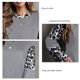 thumbnail image 5 of Blusas con estampado de leopardo para mujer, blusas elegantes informales con bloques de Color, camisetas holgadas de otoño con cuello redondo para mujer, camiseta gris L, 5 of 6