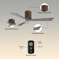 thumbnail image 5 of Matthews Fan Company IR3H-WN-BW-52 Irene 52" Walnut Hugger Ceiling Fan with 3 Barn Wood Blades, Remote and Wall Control, Indoor/Outdoor Damp Rated, 5 of 6