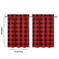thumbnail image 4 of Striped and Checkered Fusion Kitchen Curtains Set of 2 - 27.5x36 Inch Tier Window Panels Semi-Sheer Rod Pocket Farmhouse Style, 4 of 4