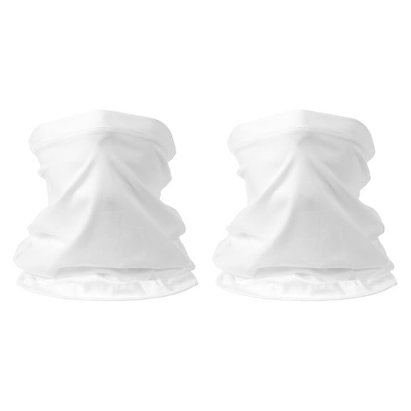 Uxcell 2pcs Summer Neck Gaiter Unisex Sun Protection Face Mask, White