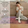 thumbnail image 6 of 2 Pieces Kitchen Rugs, Abstract Non Slip Burgundy Red Yellow Comfort Art Modern Indoor Floor Mat Runner Rug Set for Laundry Office Sink Bathroom (17"x48"+17"x24"), 6 of 13