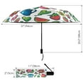 thumbnail image 3 of Compact Sun Umbrella Windproof Travel Umbrellas for Rain Strong Portable UV Protection Flower and Fruits, 3 of 8