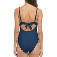 thumbnail image 4 of Womens One Piece Swimsuits Scalloped High Cut Backless Monokinis Bathing Suits, 4 of 6